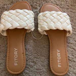 Fitory White Sandals Women Size 7